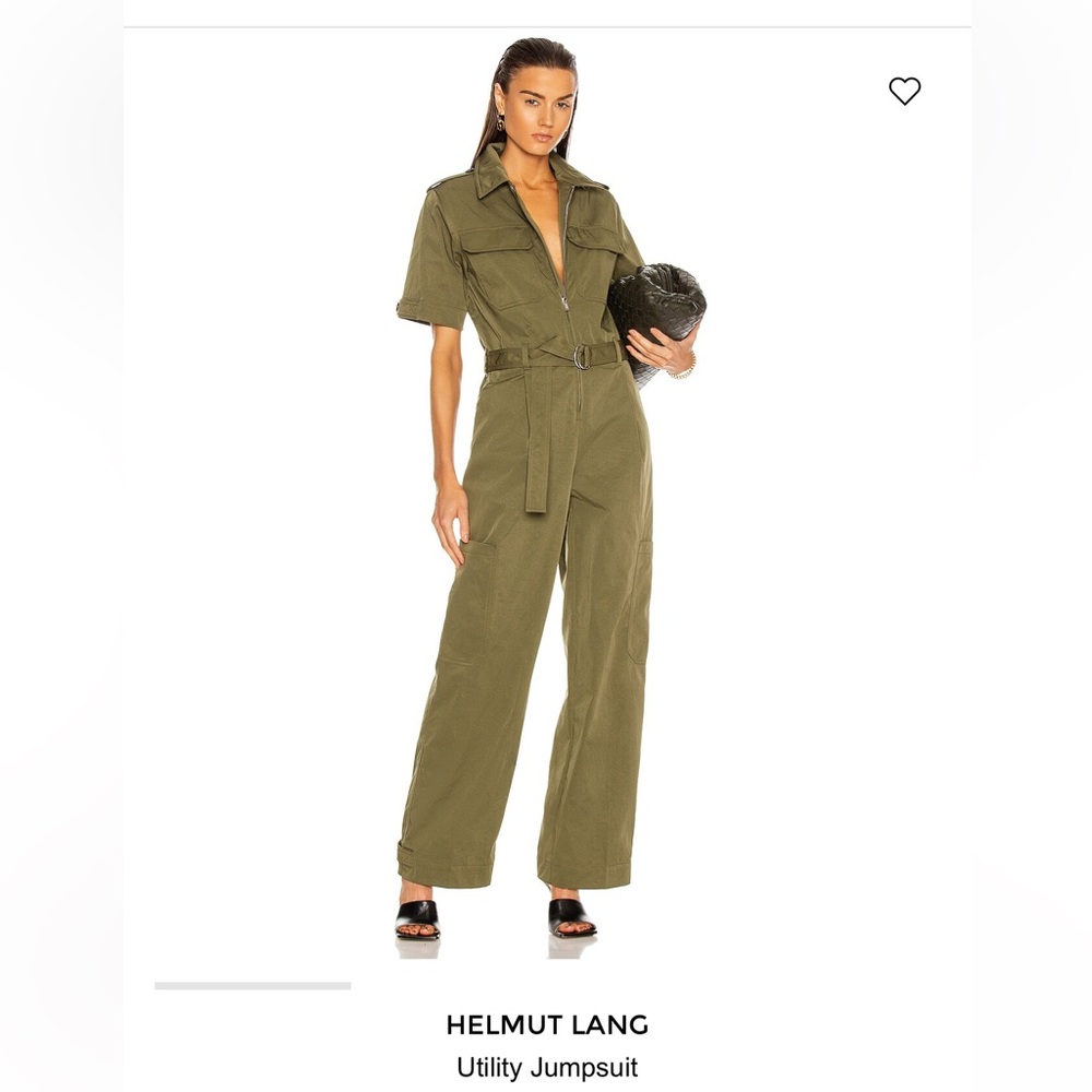 Helmut Lang Khaki Utility Jumpsuit